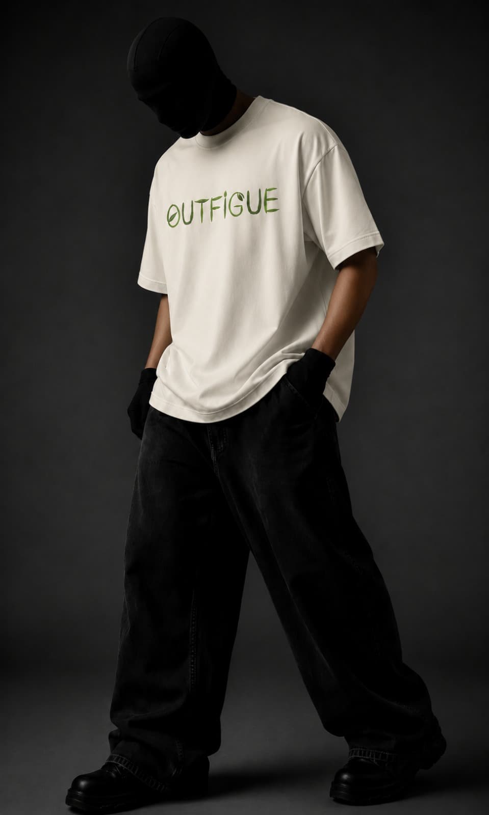 Outfigue Wordmark Tee — front print